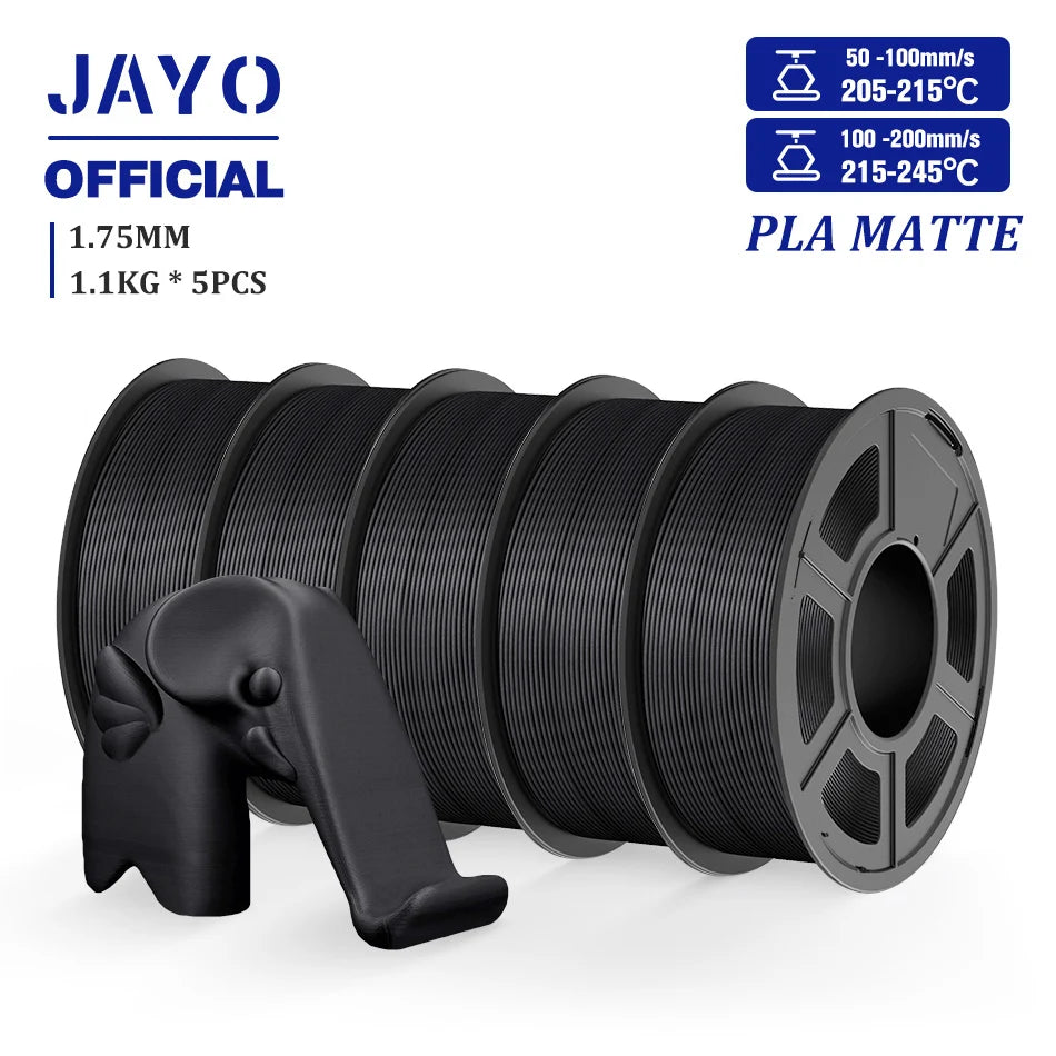 JAYO 5 Rolls 3D Filament PLA/PLA META/PETG/SILK PLA+/Wood/PLA Marblel/ APLA 1.75mm1.1KG 3D Printer Filament for FDM Muticolor