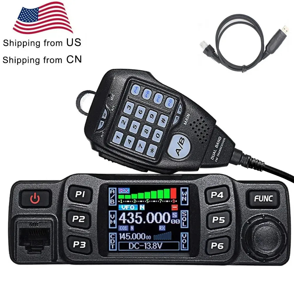 AnyTone AT-778UV 25W Dual Band 136-174 & 400-480MHz Amateur Radio 200 Channels Walkie Talkie VOX Mobile Radio