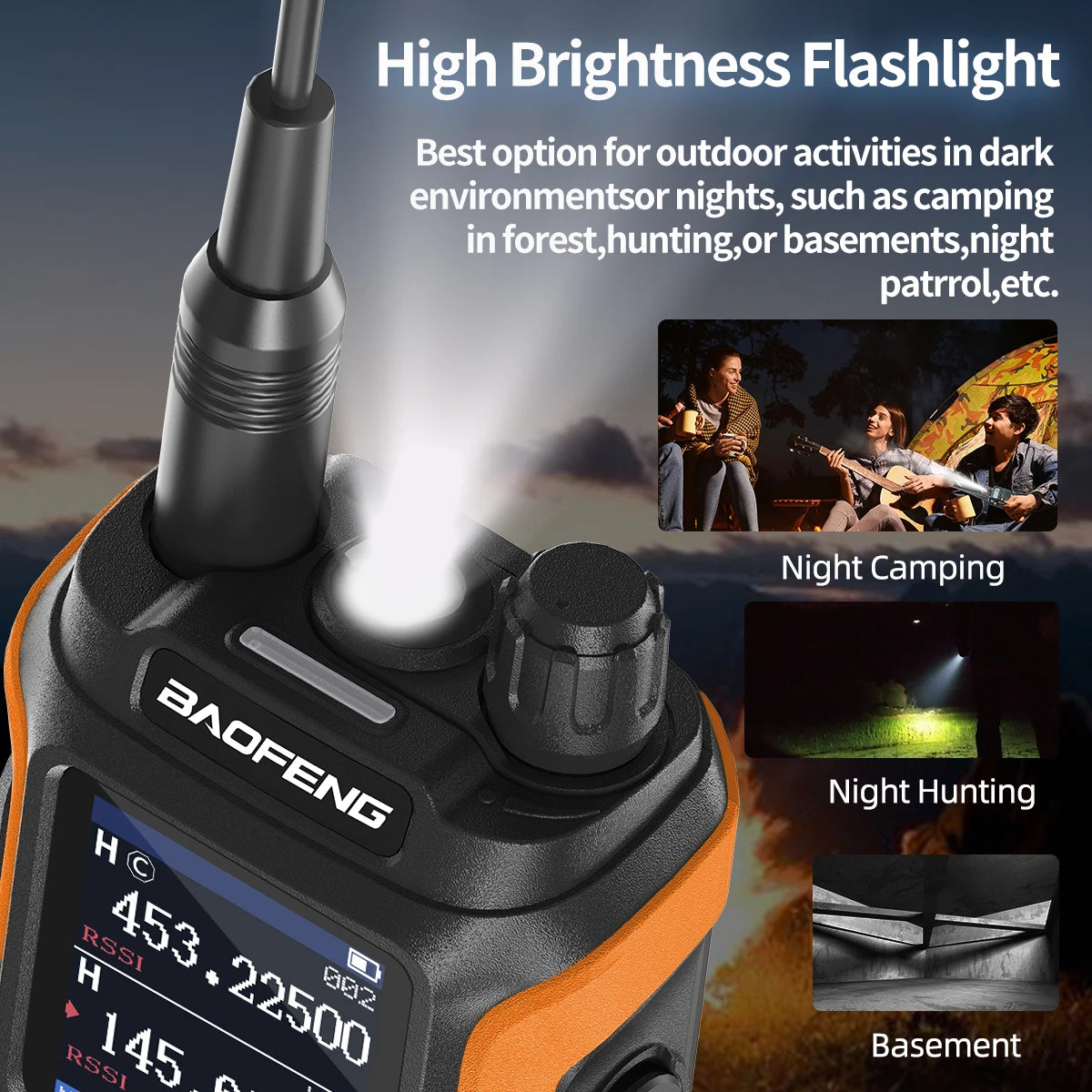 2x Baofeng UV-21 PRO Walkie Talkie Long Range Wireless Copy Frequency Type-C Charger Tri band Powerful Waterproof Two Way Radio