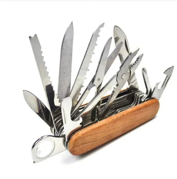 17 in 1 Multi-Tool Pocket Knife Portable Stainless Steel Folding Camping Pliers Multifunctional Pocket Knives for Outdoor