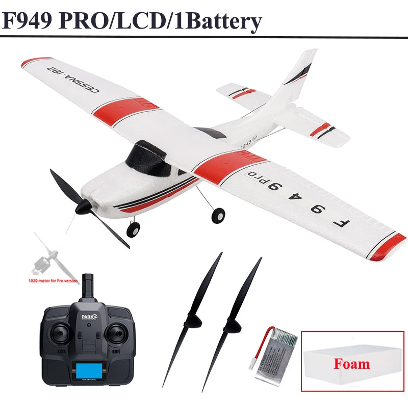 WLtoys F949 2.4G 3D6G 3Ch RC Airplane Fixed Wing Plane Outdoor Toys Drone RTF Upgrade Version Digital Servo F949S With Gyroscope