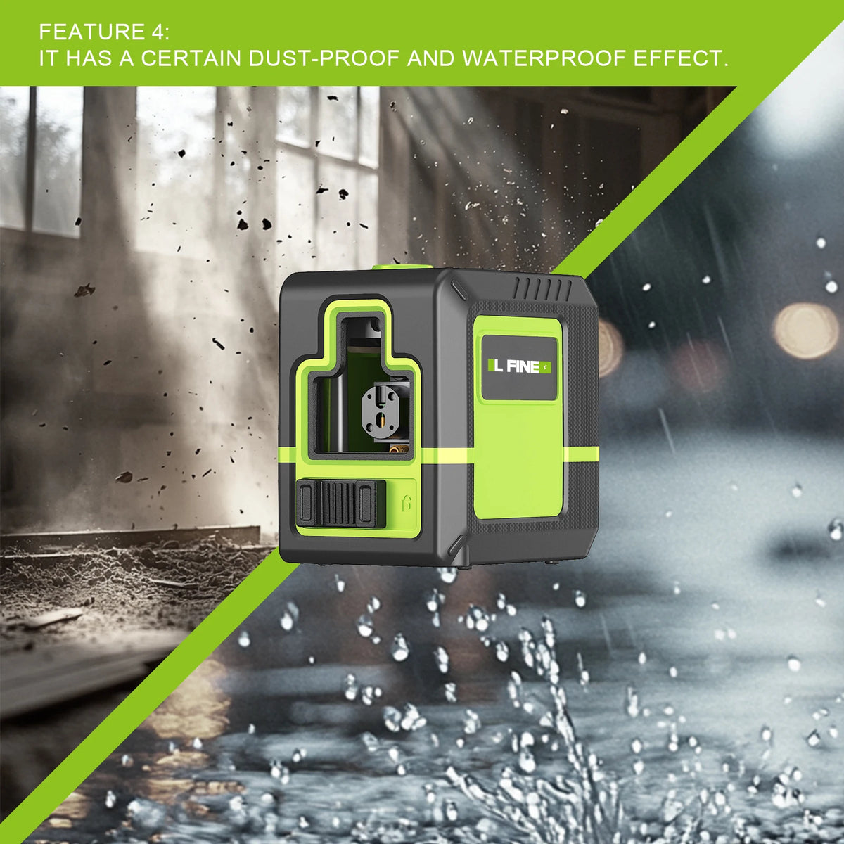 Lfine Laser Level 2 Lines Professional Level Laser Horizontal Vertical Nivel Laser Automatic 360° Self-Leveling Tools