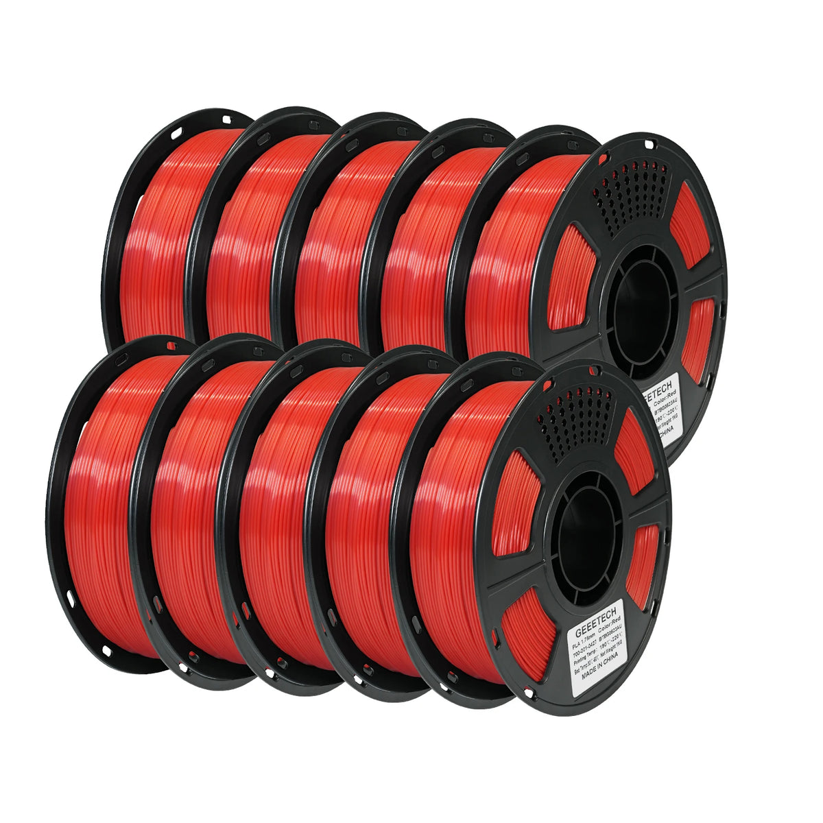 GEEETECH 10Kg In One Box Matte/PETG/Silk PLA/TPU/ABS 3D PLA Filament 1.75mm Spool Wire For 3D Printer Material,Safety