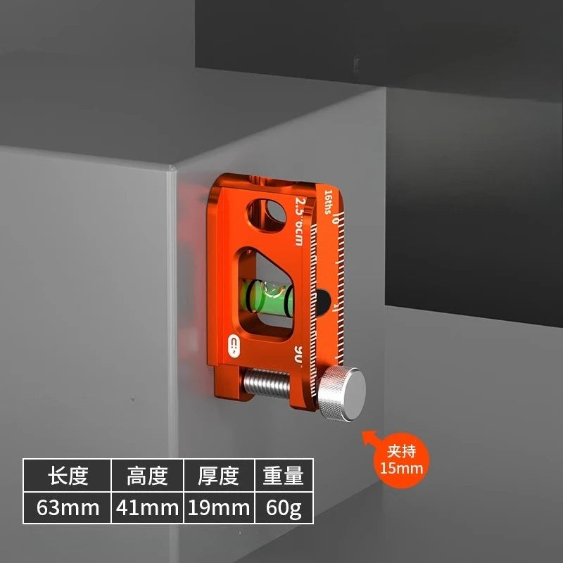 High-precision Strong Magnetism Bubble Level Solid Cast Aluminum Construction Spirit Level V-Groove & Magnet Track Angle Finder