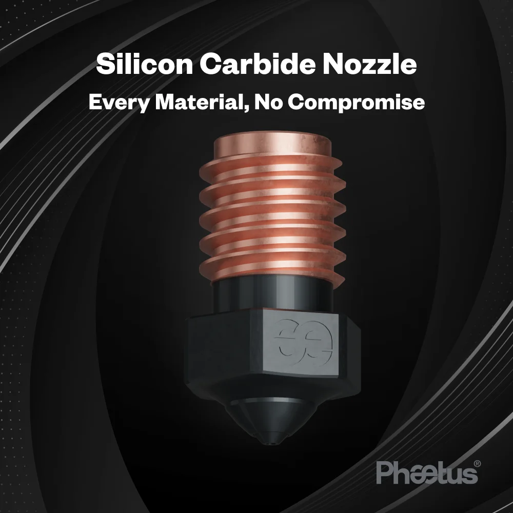 Phaetus Silicon Carbide V6 Nozzle Durable Reduce Stick For 3D Printer Accessories Nozzles M6 Prusa Voron VzBoT Hotend