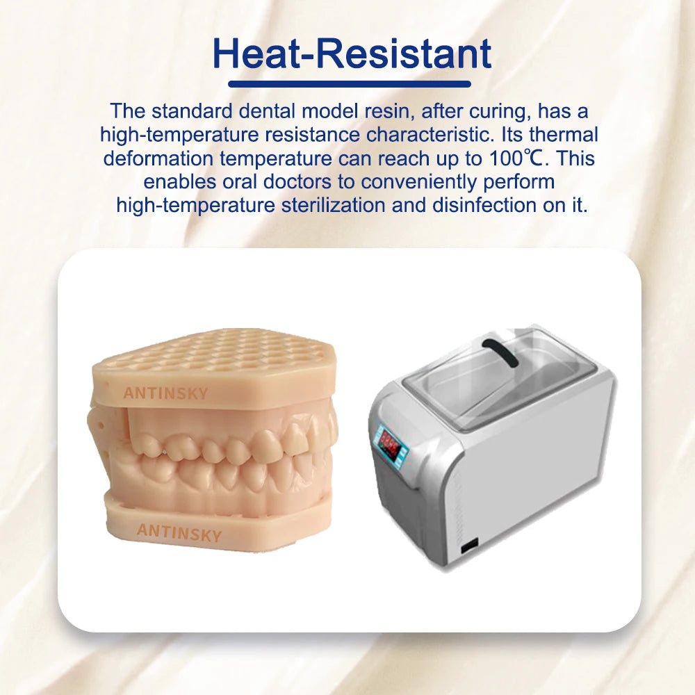 Antinsky Standard Dental Model Resin 405nm1KG for HeyGears/Phrozen LCD 3D Printer Heat Resistant 3D Dental Resin
