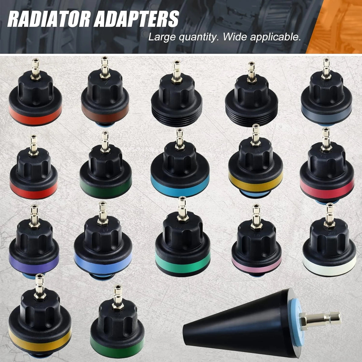 14/28Pcs Universal Radiator Pressure Tester Set Vacuum Type Cooling System Tester Water Tank Leak Detection Detector Tool