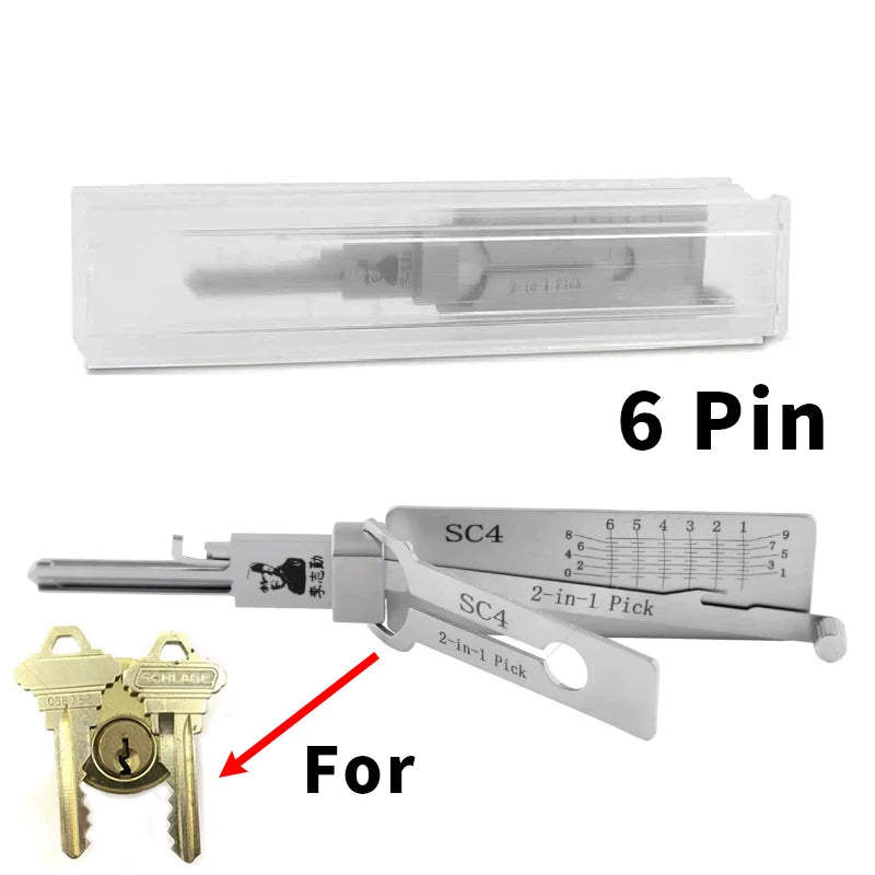 KW1 SC1 LISHI 2-in-1 Pick Decoder For Kwikest Lock For Schlage KW5 SC4 Lock Civil lock tool Locksmiths tool