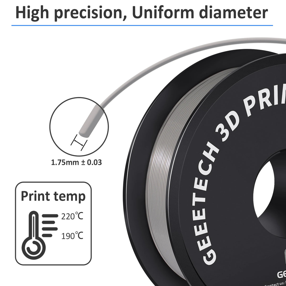 GEEETECH 10Kg In One Box Matte/PETG/Silk PLA/TPU/ABS 3D PLA Filament 1.75mm Spool Wire For 3D Printer Material,Safety
