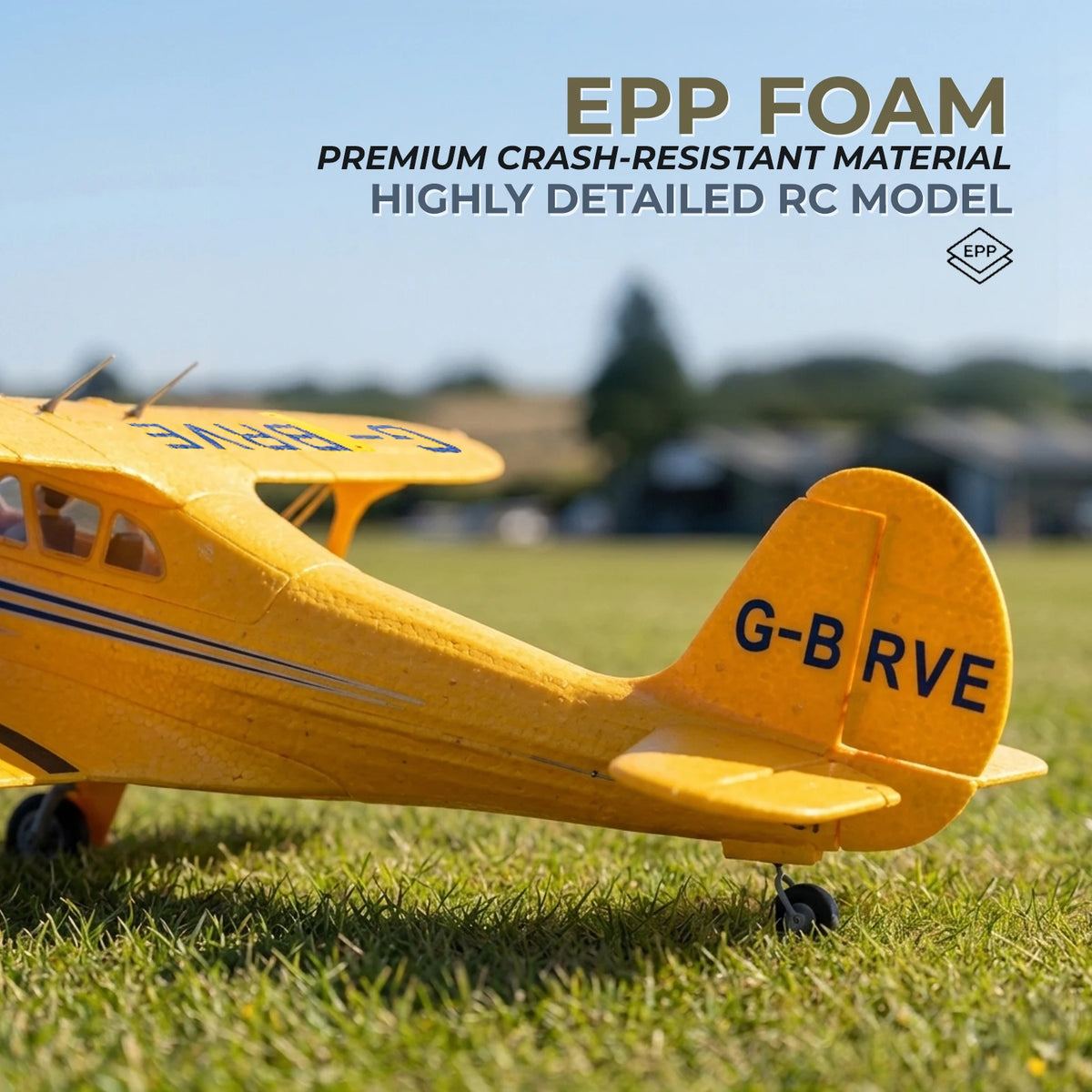 WLtoys XK A300 RC Plane, 4CH Brushless RC Airplane for Adults, Beechcraft D-17S Biplane Model, 3D/6G Mode Stunt Aircraft with Lights, Premium EPP Foam Remote Control Glider Plane Outdoors Toy Gifts (Yellow)