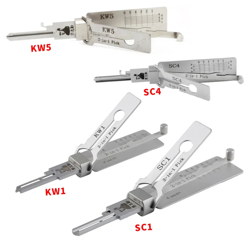 KW1 SC1 LISHI 2-in-1 Pick Decoder For Kwikest Lock For Schlage KW5 SC4 Lock Civil lock tool Locksmiths tool