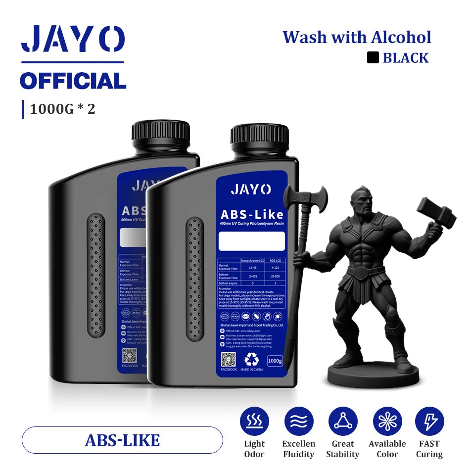 JAYO 3D Printer Resin Fast Curing Standard/ Standard Plus/ 14K Standard/ ABS Like 3D Resin For LCD SLA DLP 3D Printers