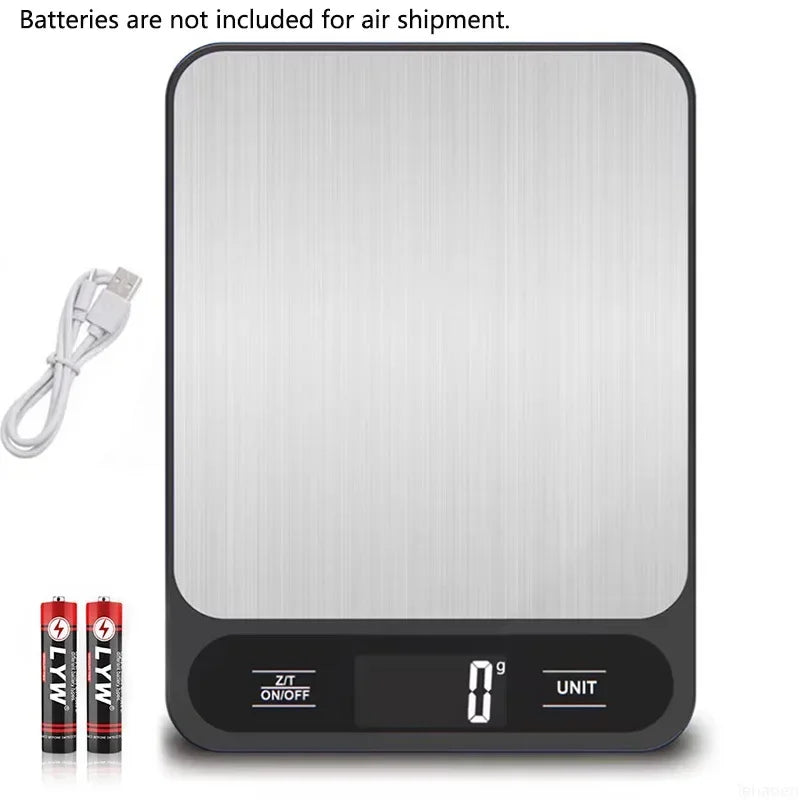 Usb Digital Kitchen Scale 10Kg/1g Weighing Food Coffee Balance Smart Electronic Digital Scales Food Weight Precision Scale Grams