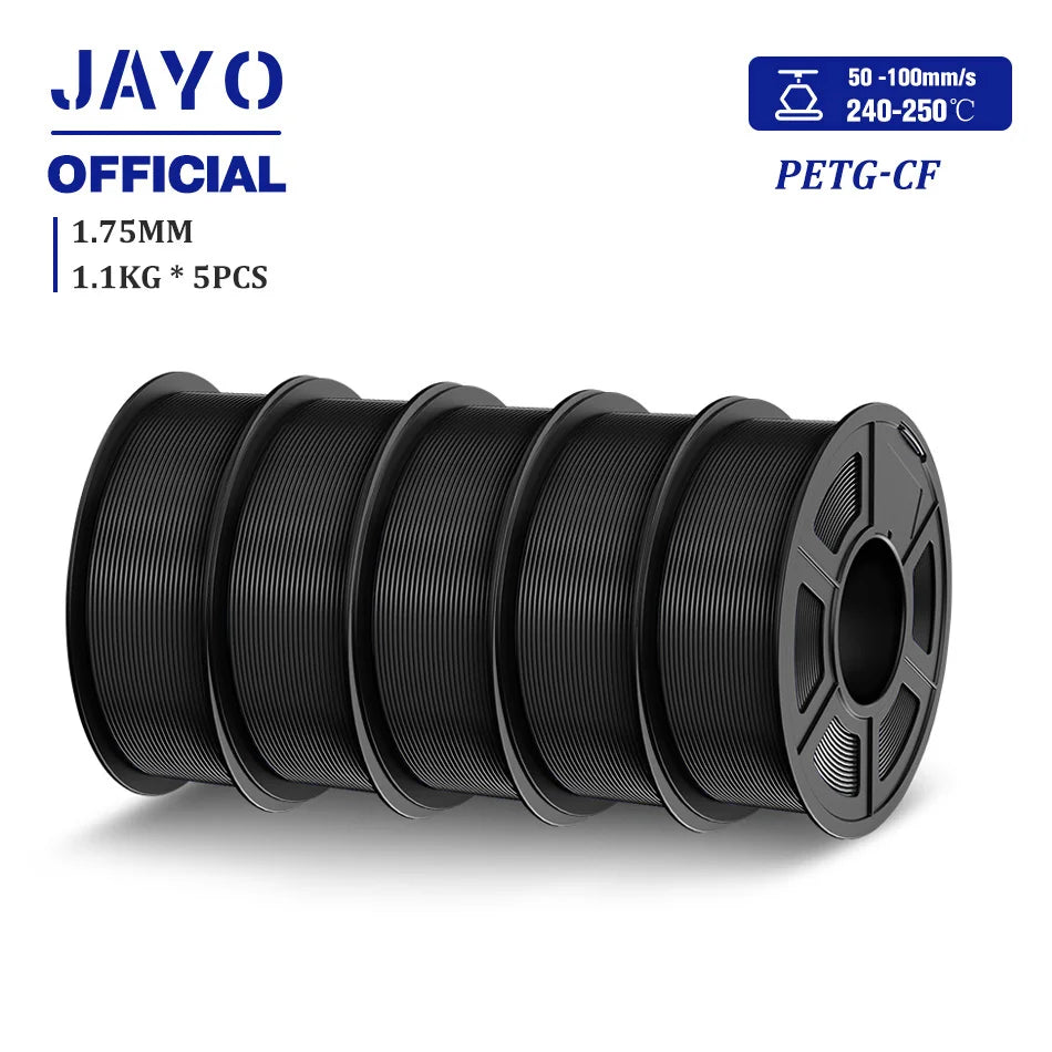 JAYO 3D Filament PLA/PLA META/PETG/SILK PLA+/Wood/PLA Marblel/ APLA 1.75mm 5Roll 1.1KG/0.5KG 3D Printer Filament for 3D Printer