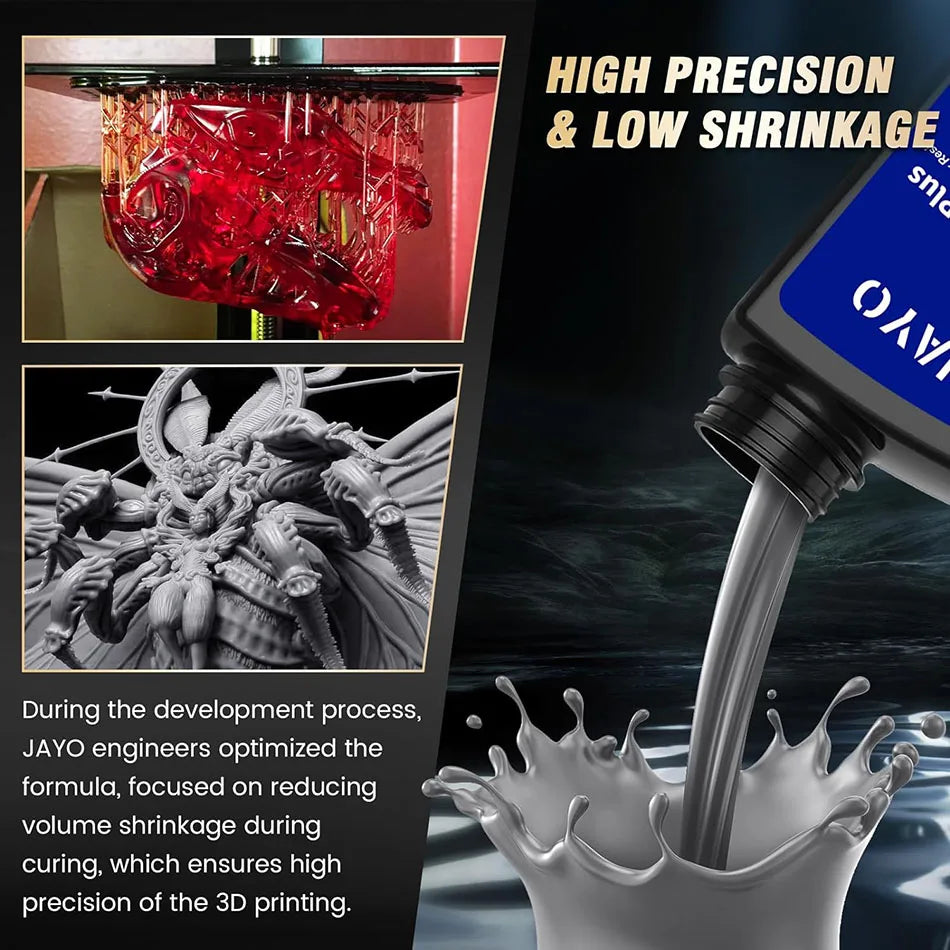 JAYO 3D Printer Resin Fast Curing Standard/ Standard Plus/ 14K Standard/ ABS Like 3D Resin For LCD SLA DLP 3D Printers