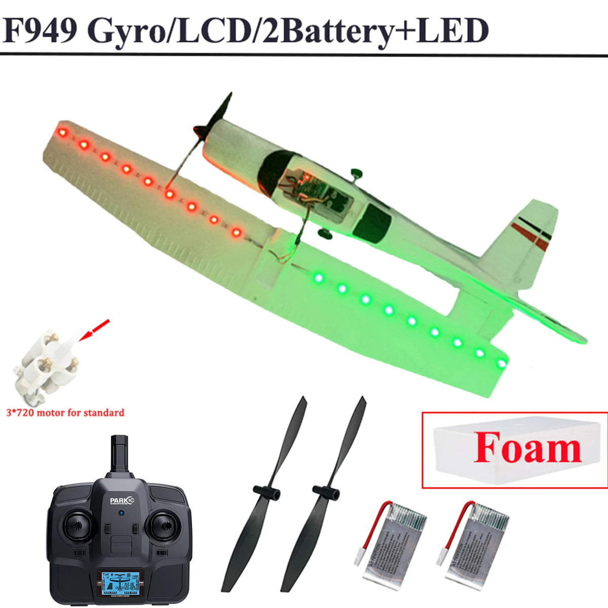 WLtoys F949 2.4G 3D6G 3Ch RC Airplane Fixed Wing Plane Outdoor Toys Drone RTF Upgrade Version Digital Servo F949S With Gyroscope