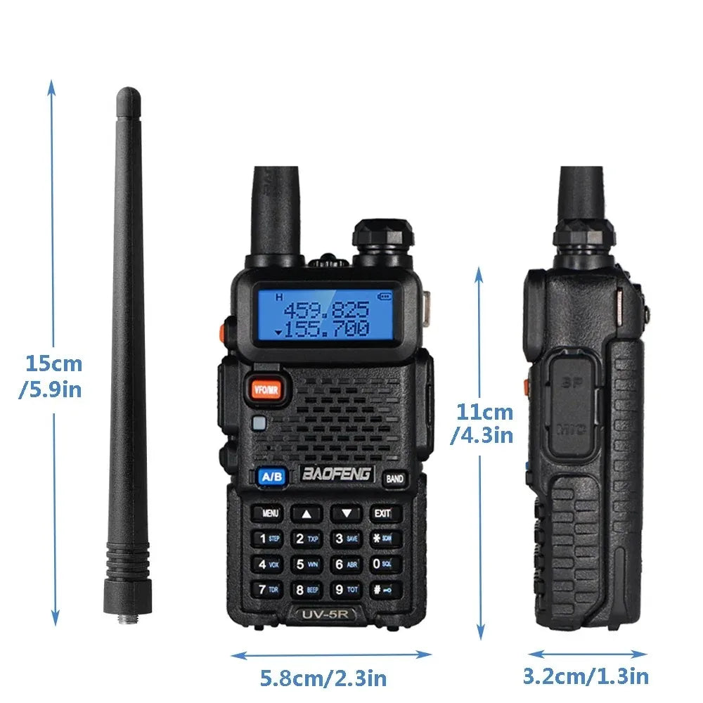 Baofeng UV-5R Dual Band Amateur Radio 5W UHF VHF Radio Remote Handheld Walkie Talkie Baofeng UV-5R