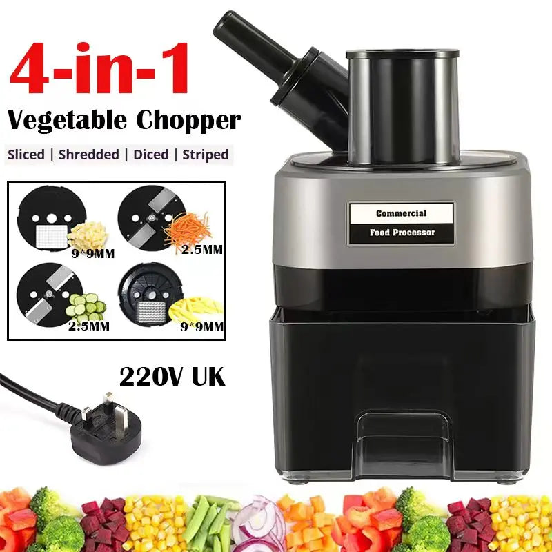 New Commercial Double Spout Vegetable Cutter 4 in 1 Multifunctional Dicing Shredding Slicing Cutting Strips Vegetables