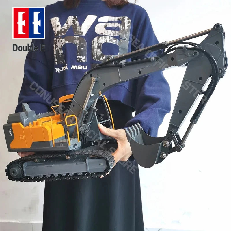 Double E E598  EC160E 1:16 E593 17CH RC Excavator Car Model 3 IN 1 Dual-mode crawler  remote control Truck Digger Toys boys