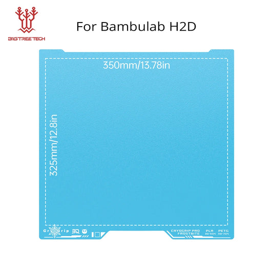 BIGTREETECH Panda Build Plate CryoGrip Pro 350x325mm Double-side Heatbed 3D Printer Parts For Bambulab H2D 3D Printer