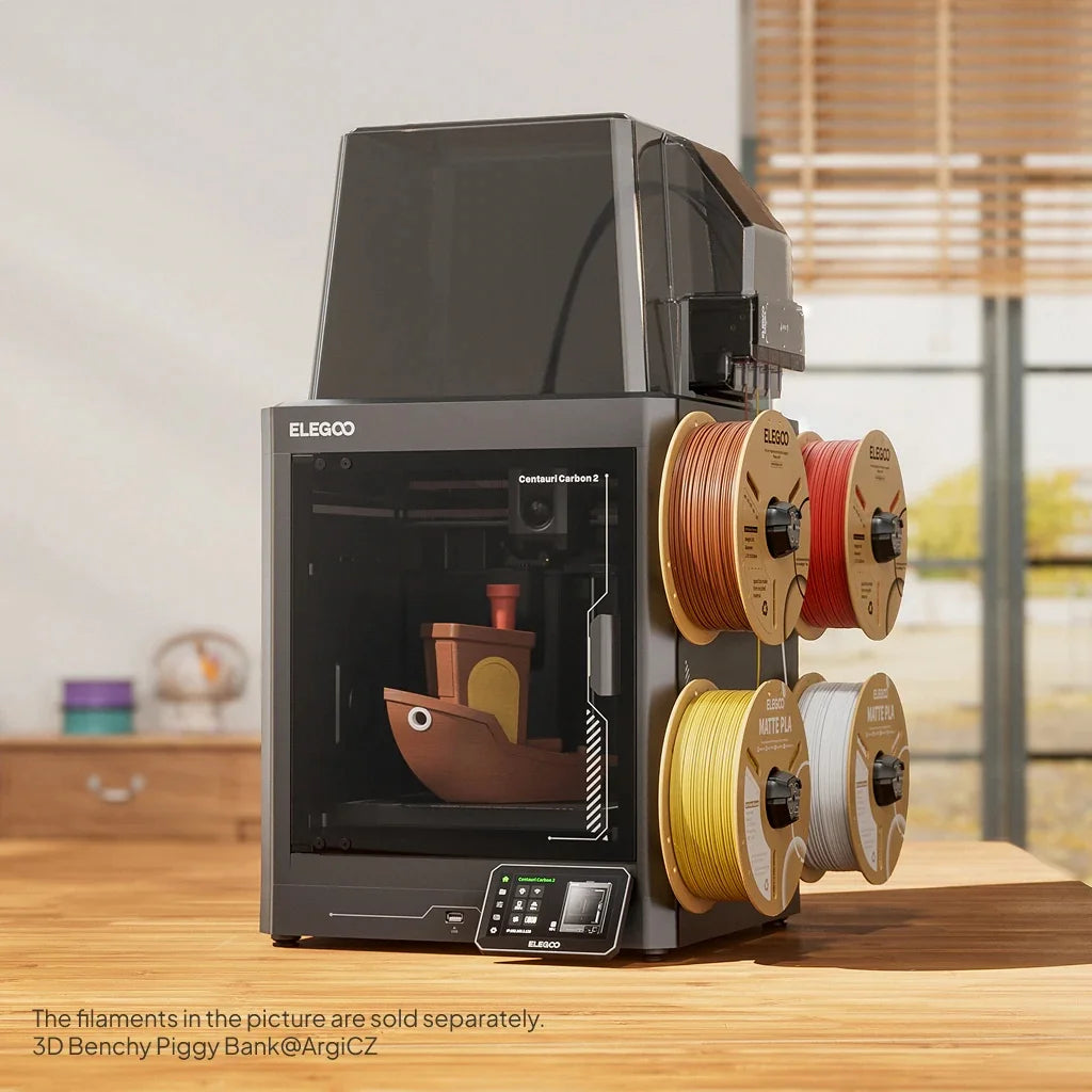 ELEGOO Centauri Carbon 2 Combo 3D Printer FDM 4-Color Printing Speed 500mm/s² with CANVAS  Low Noise Nozzle 350℃ 256x256x256mm