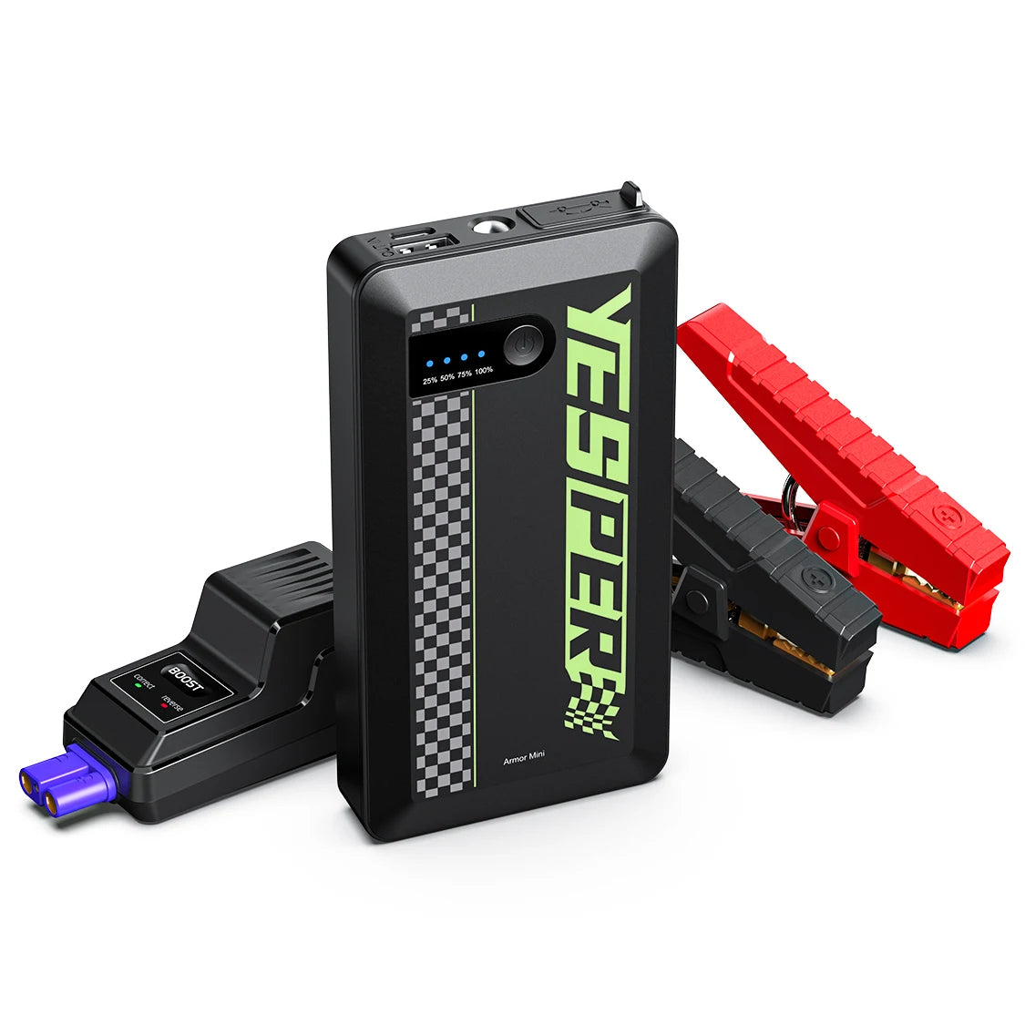 YESPER 1500A Portable Jump Starter 12V Pocket-Sized Lightweight Booster Pack, for Car Motorcycle SUV 7L Gas 5.5L Diesel