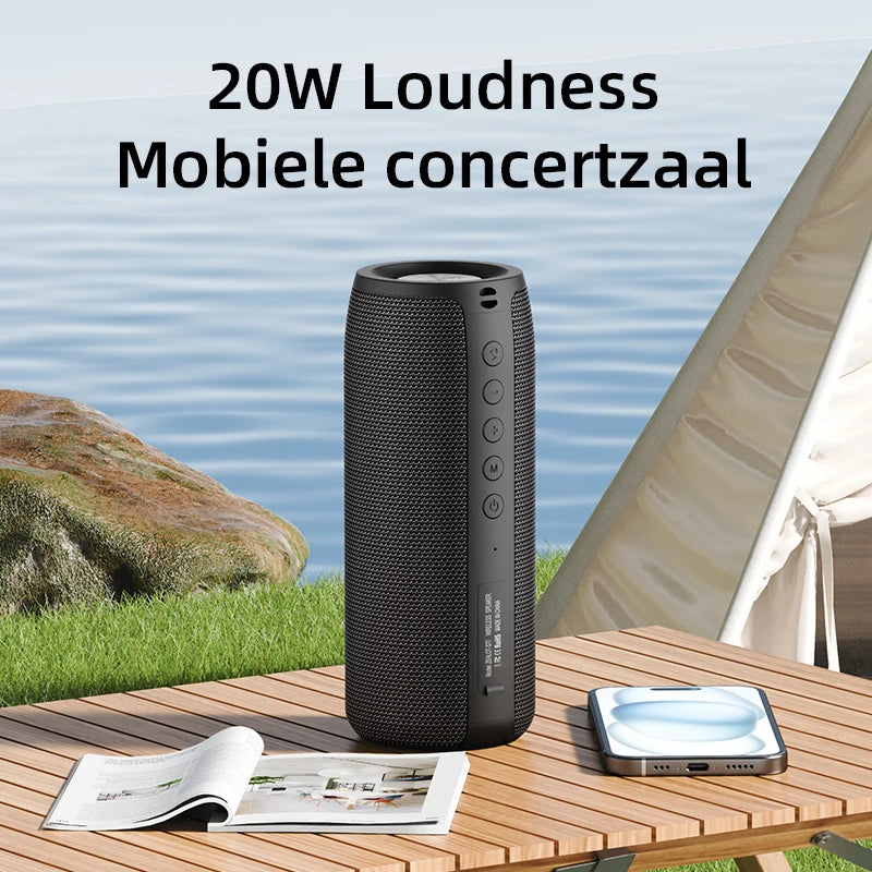 Zealot-S51 Protable Bluetooth Speaker Enhanced Bass Portable Speaker with 12H Playtime,  IPX5 Waterproof for Camping