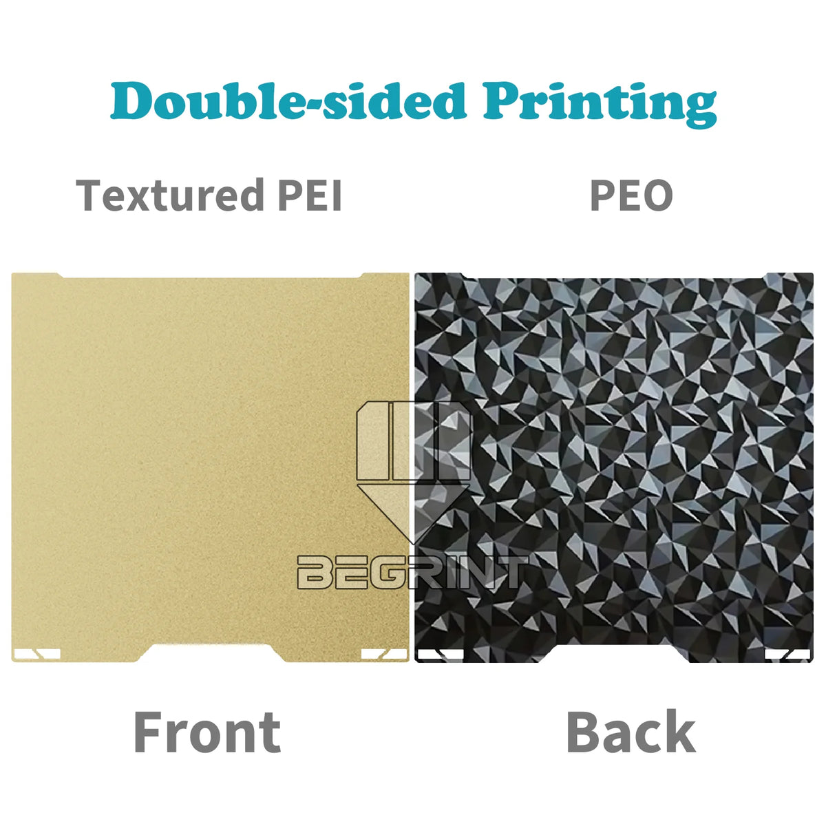 For Bambu Lab H2C A2L Build Plate Double Sided Textured PEI Spring Steel Hot Bed 335×325mm for Bambulab H2C A2L 3D Printer Parts