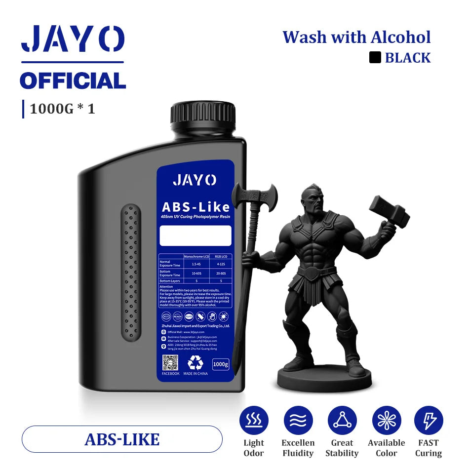 JAYO 3D Printer Resin Fast Curing Standard/ Standard Plus/ 14K Standard/ ABS Like 3D Resin For LCD SLA DLP 3D Printers