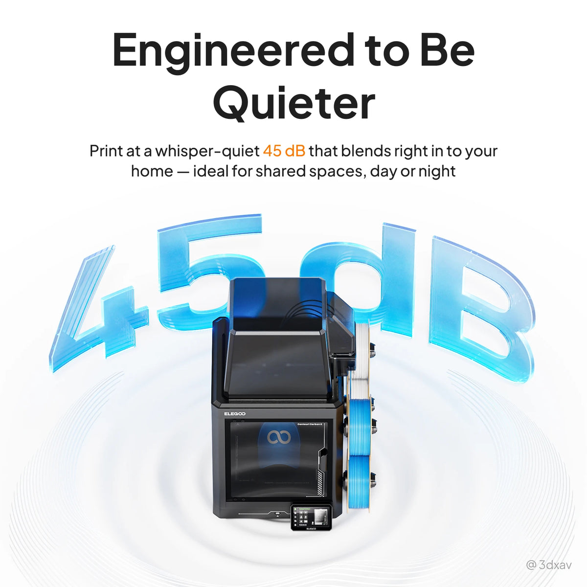 ELEGOO Centauri Carbon 2 Combo 3D Printer FDM 4-Color Printing Speed 500mm/s² with CANVAS  Low Noise Nozzle 350℃ 256x256x256mm