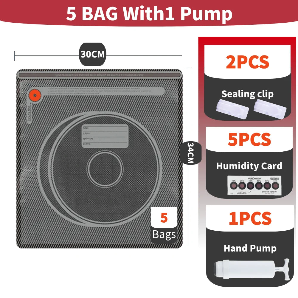 3D Upgraded Black Filament Storage Bag PLA ABS PETG Vacuum Bag Dryer Safekeep Humidity Resistant Sealing Bags Keep Filament Dry