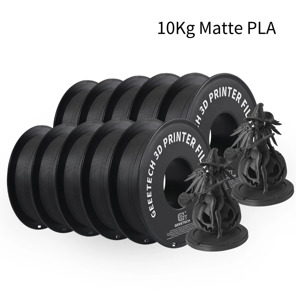GEEETECH 10Kg In One Box Matte/PETG/Silk PLA/TPU/ABS 3D PLA Filament 1.75mm Spool Wire For 3D Printer Material,Safety