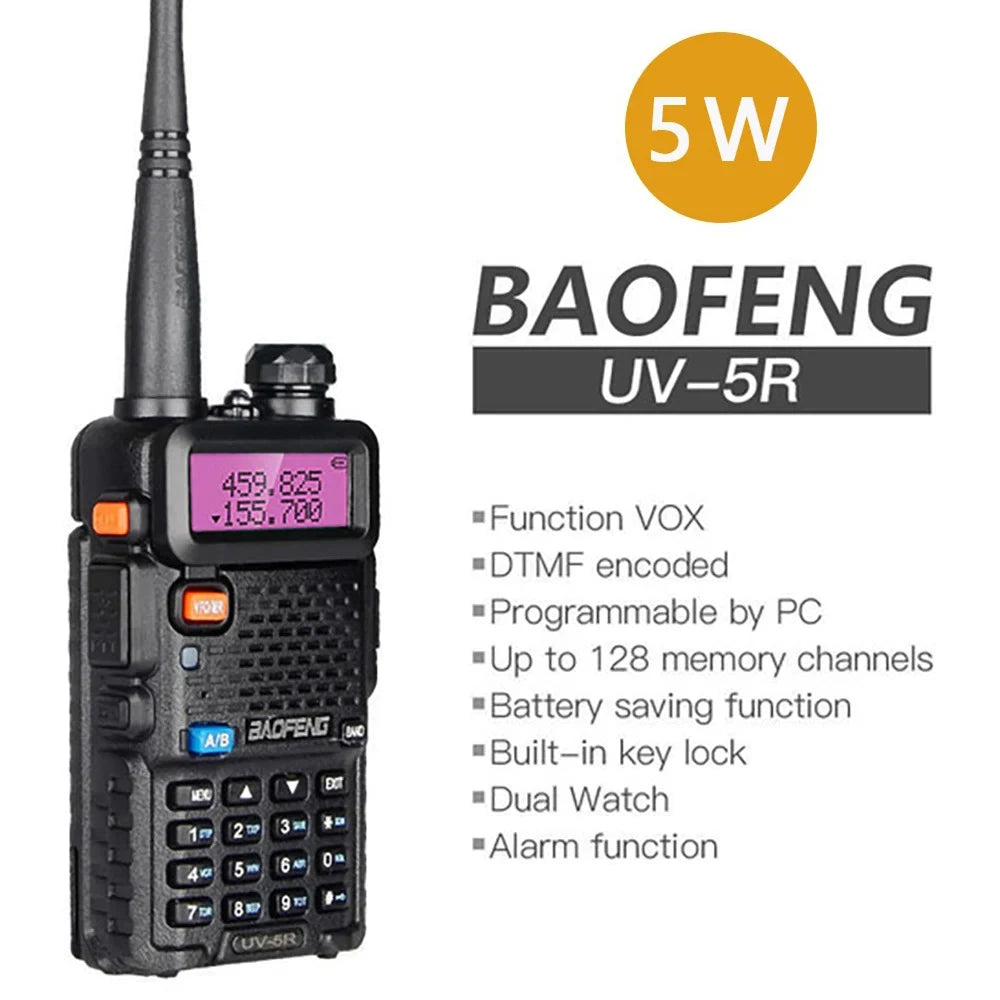 Baofeng UV-5R Dual Band Amateur Radio 5W UHF VHF Radio Remote Handheld Walkie Talkie Baofeng UV-5R