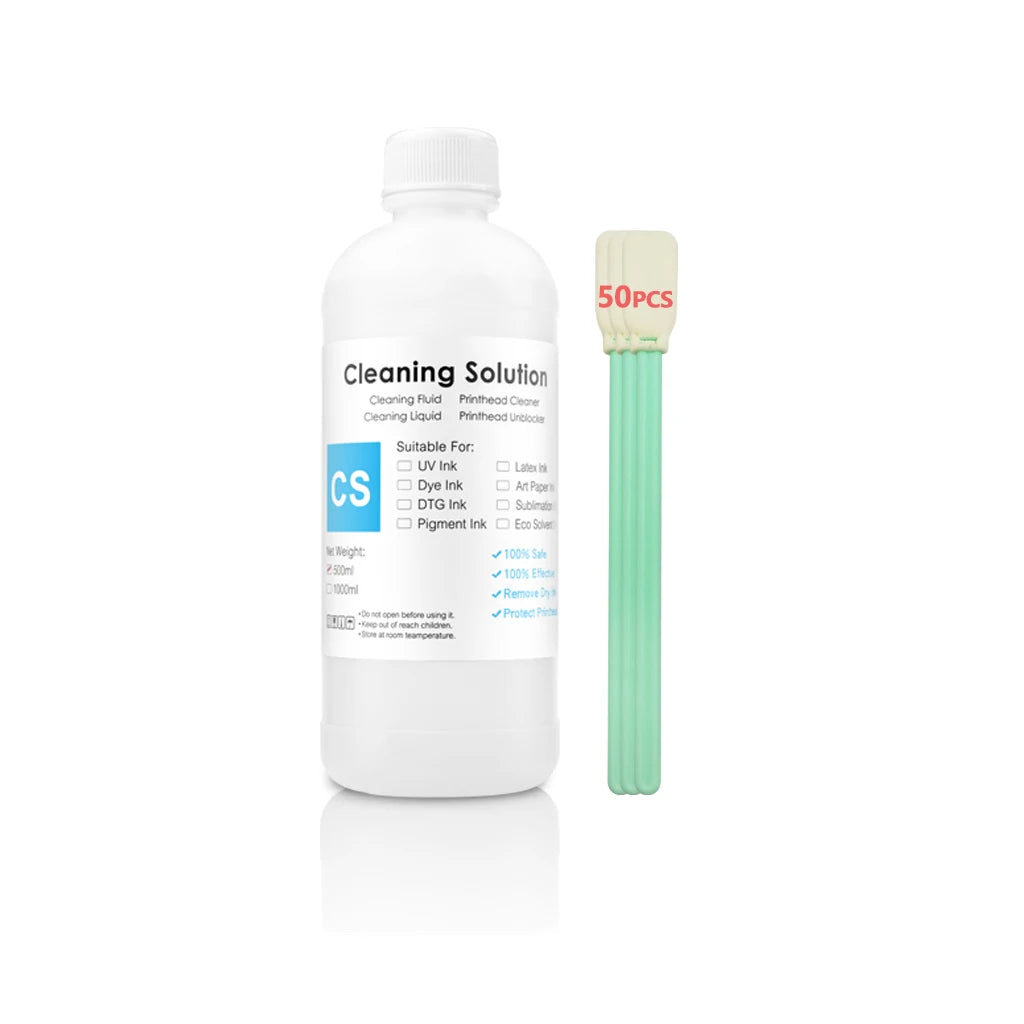 500ML DTG Ink Cleaning Solution Cleaner Liquid Universal For Textile Ink Printhead Clean For Epson/HP/Canon/Brother Printer