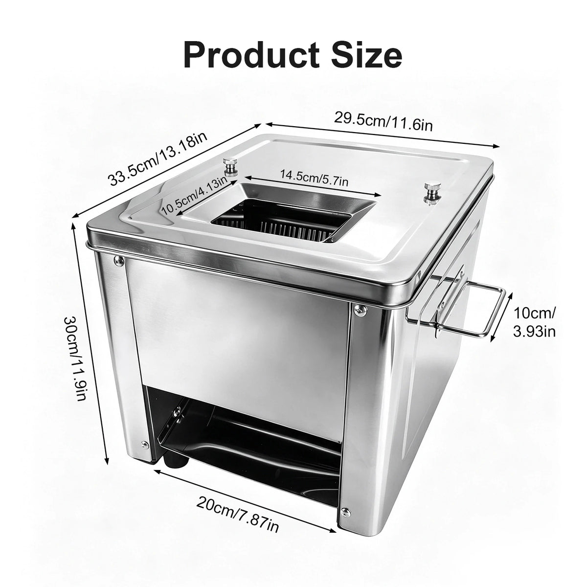 Commercial 850W Stainless Steel Electric Meat Slicer Household Meat Grinder Automatic Fish Vegetable Cutter Fillet Shredded Cut