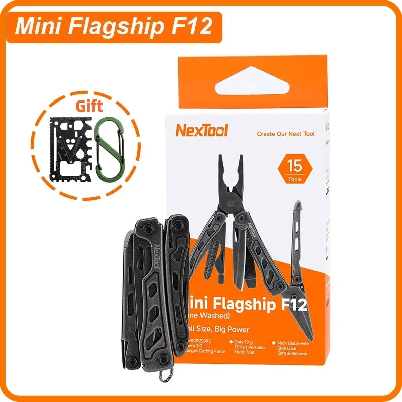 NexTool Mini Flagship F12 Multi Tool Pliers 13 In 1 Folding EDC Multitool Screwdriver File Ruler Outdoor Camping Tools
