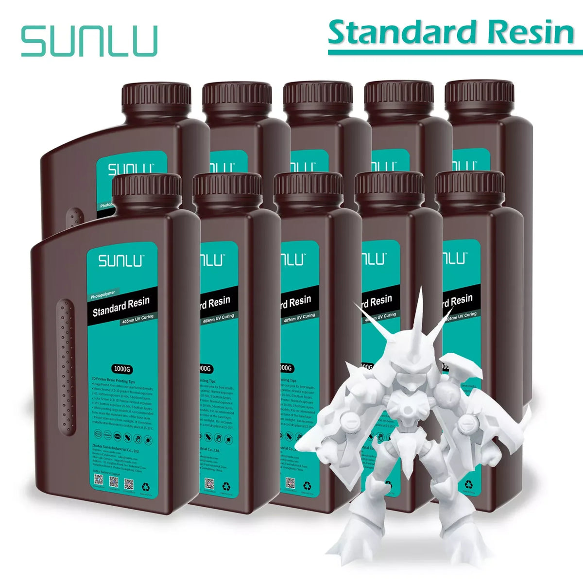 SUNLU Standard Photosensitive Resin for 3D Printing - Low Odor,High Precision,Easy to Use,Great for Beginners,Cost-Effective