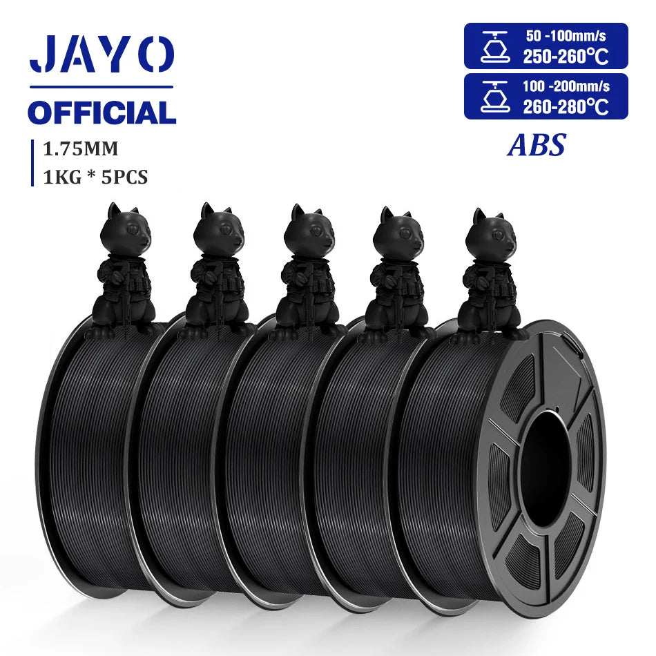 JAYO 3D Filament PLA/PLA META/PETG/SILK PLA+/Wood/PLA Marblel/ APLA 1.75mm 5Roll 1.1KG/0.5KG 3D Printer Filament for 3D Printer