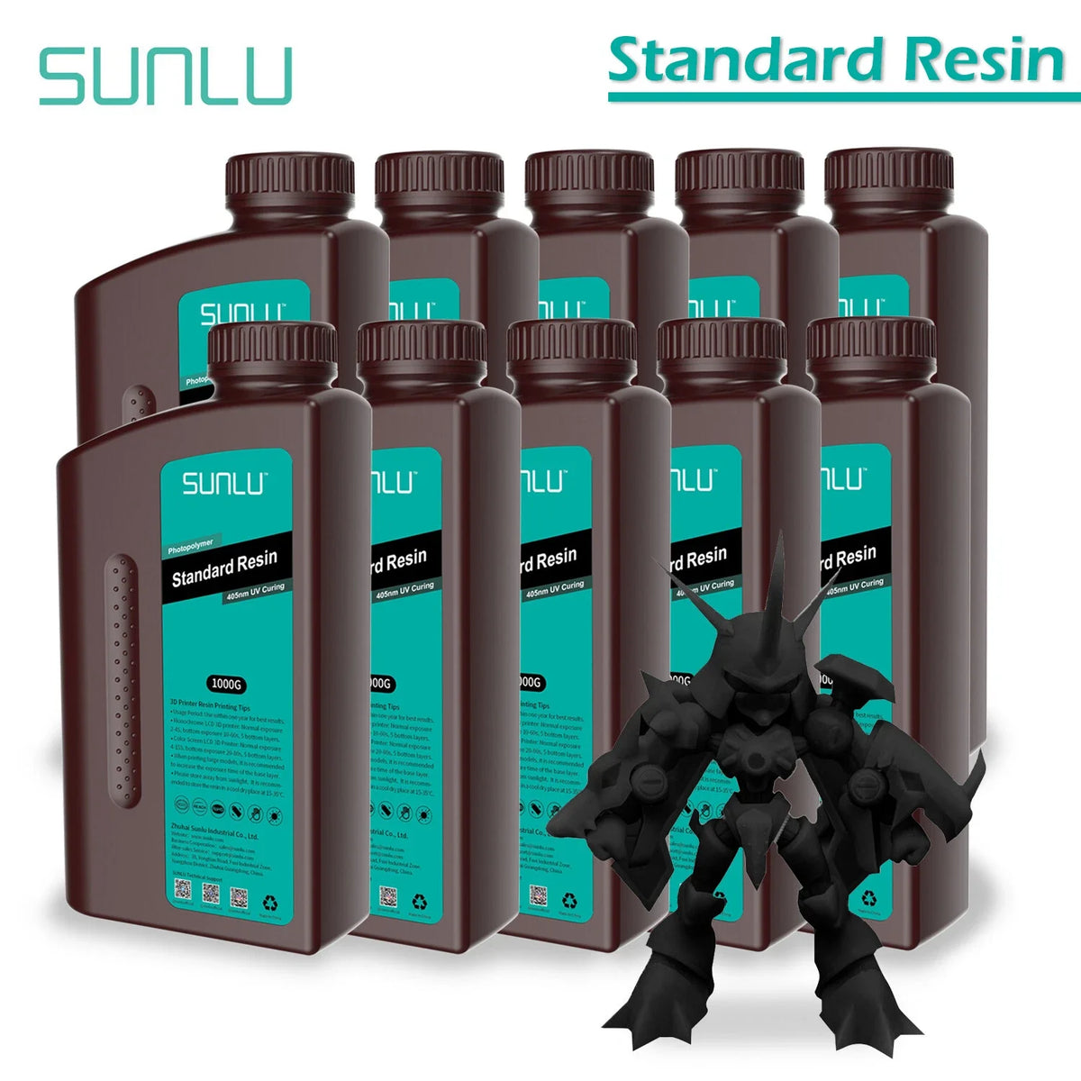 SUNLU Standard Photosensitive Resin for 3D Printing - Low Odor,High Precision,Easy to Use,Great for Beginners,Cost-Effective