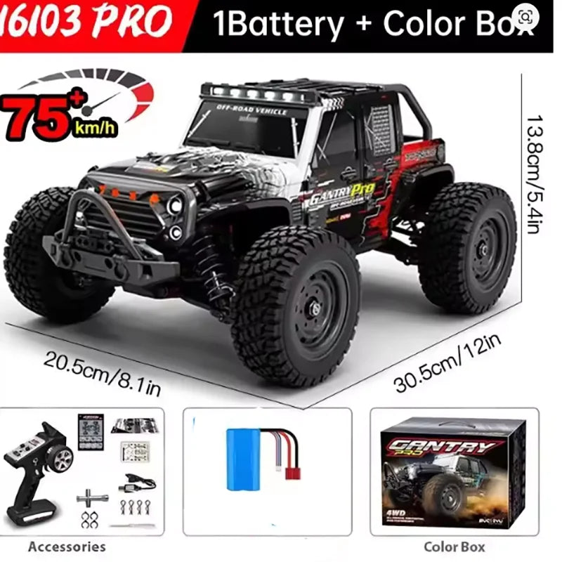 High Speed RC Car 4WD Off Road Vehicle 70KM/H Brushless Motor Professional Drift Truck for Kids Remote Control Car Toys