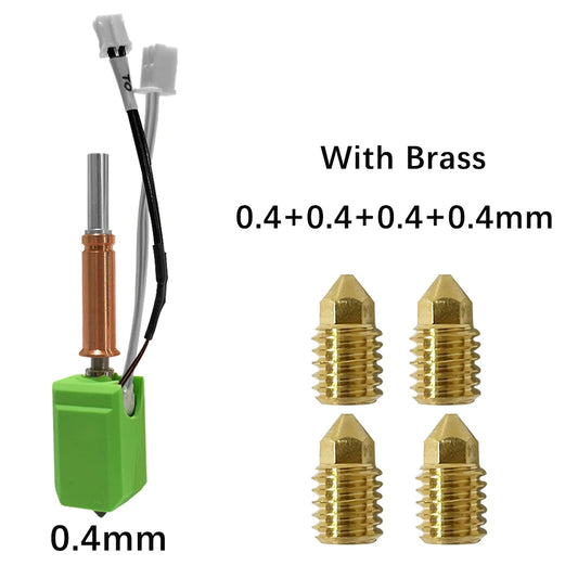 Upgraded Hotend kit For Anycubic Kobra 3 Bi metal Heatbreak 24V 60W Ceramic Hot End Thermistor Nozzle For Anycubic Kobra 3 Combo