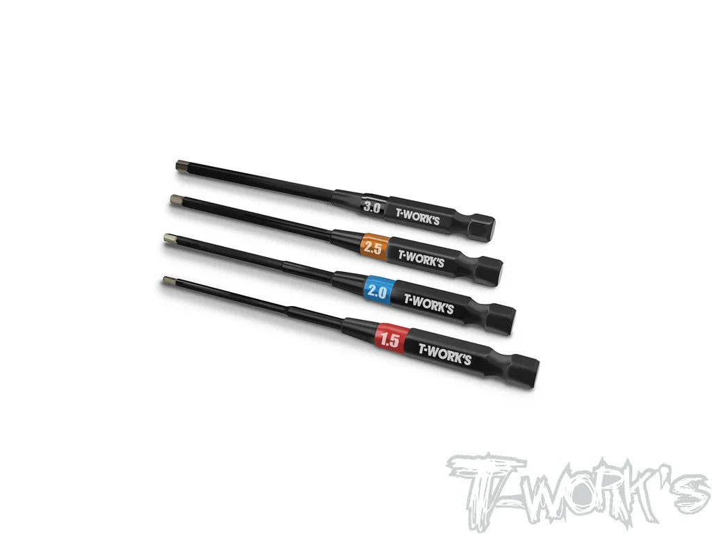 Original T works TT-079-V2 T-Work's V2 Power Tool Hex Tips set （1.5, 2.0, 2.5, 3mm) Rc Tool