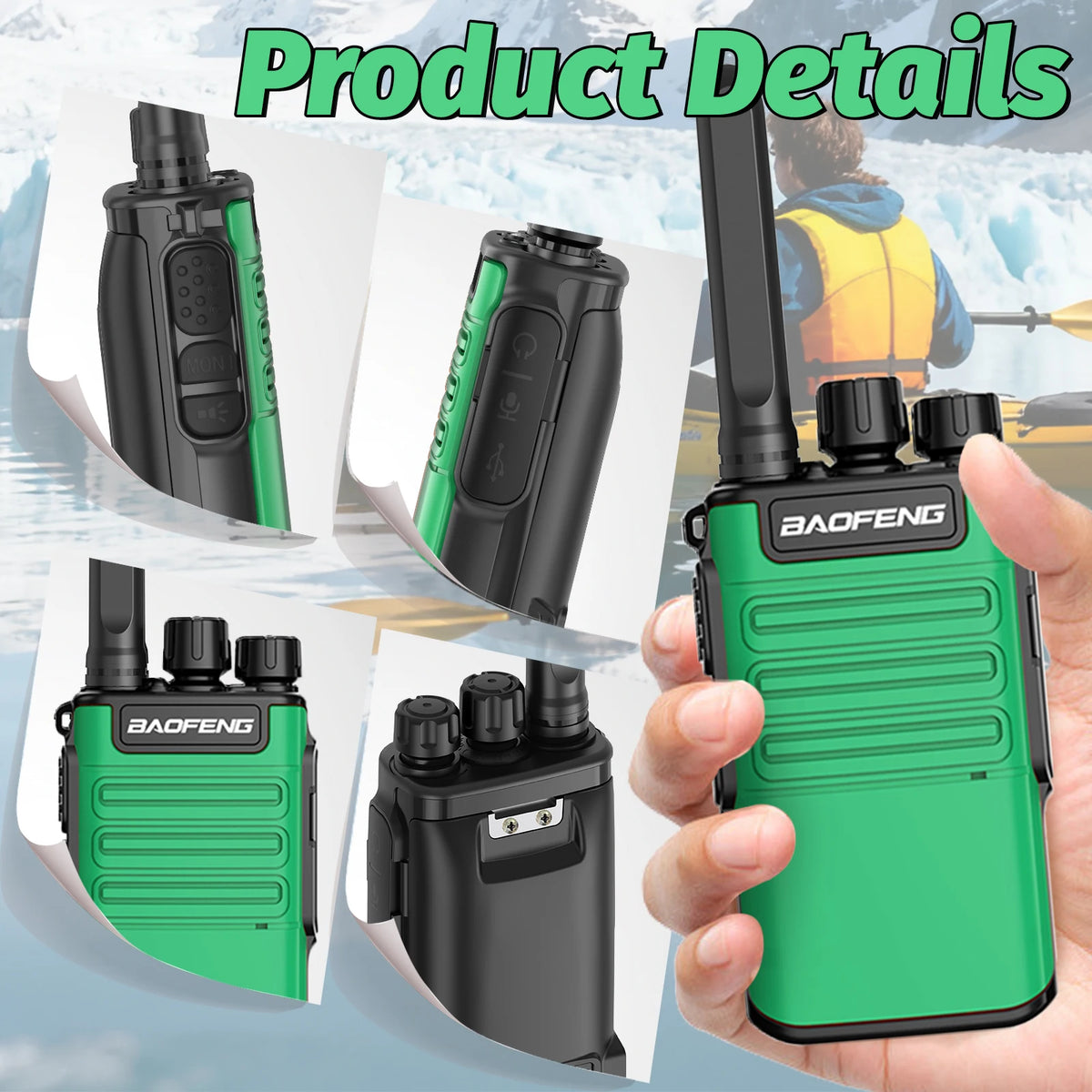 2PCS Baofeng BF-V8 Mini Walkie Talkie PMR Legal Frequency Wireless Copy VOX Portable Two Way Radio For Outdoor Camping Hiking