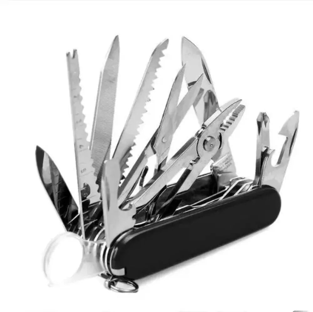 17 in 1 Multi-Tool Pocket Knife Portable Stainless Steel Folding Camping Pliers Multifunctional Pocket Knives for Outdoor