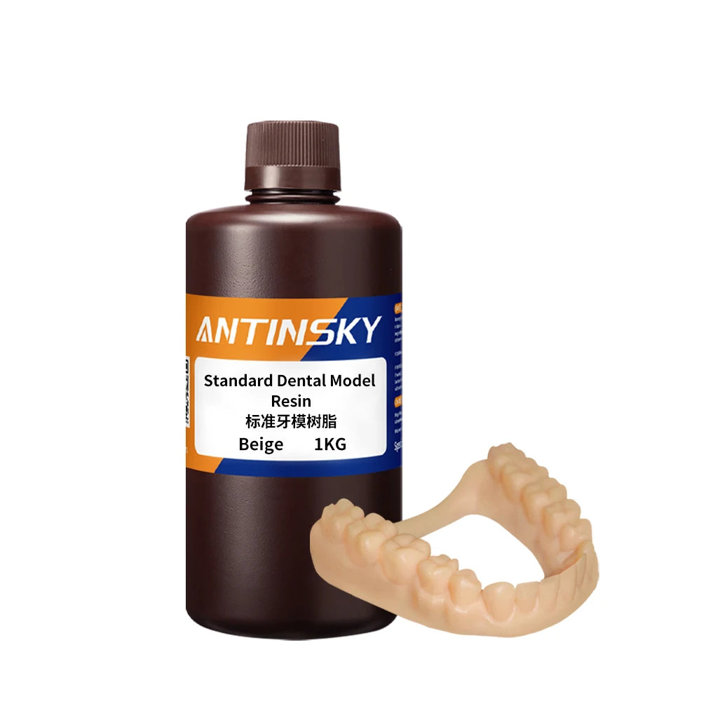 Antinsky Standard Dental Model Resin 405nm1KG for HeyGears/Phrozen LCD 3D Printer Heat Resistant 3D Dental Resin