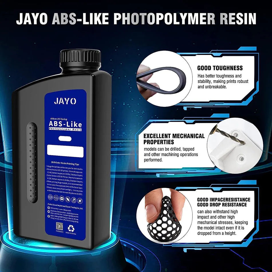 JAYO 3D Printer Resin Fast Curing Standard/ Standard Plus/ 14K Standard/ ABS Like 3D Resin For LCD SLA DLP 3D Printers