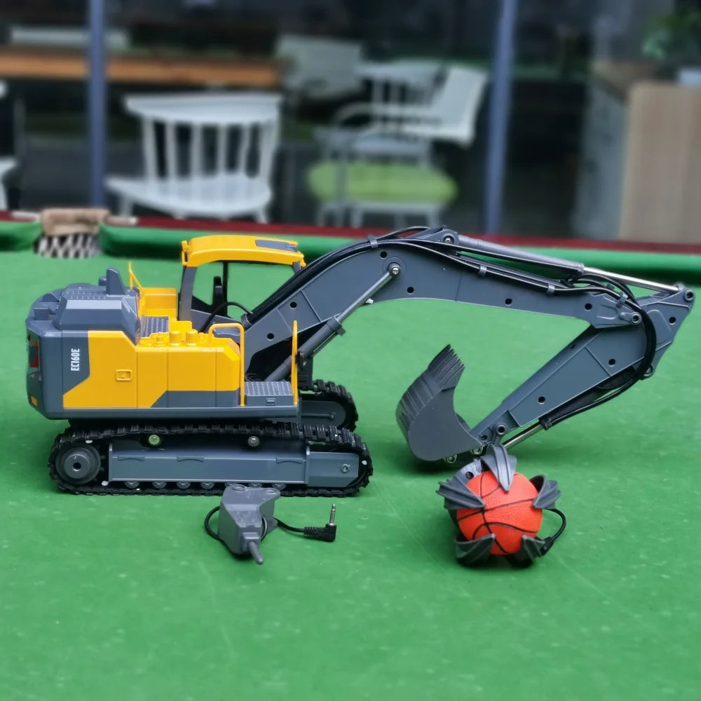 Double E E598  EC160E 1:16 E593 17CH RC Excavator Car Model 3 IN 1 Dual-mode crawler  remote control Truck Digger Toys boys