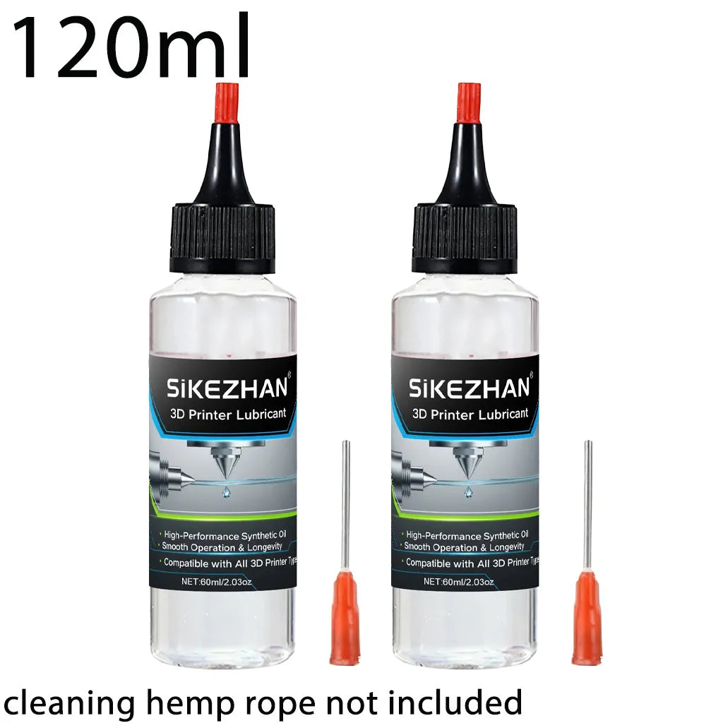 3D Printer Maintenance Kit,Lubricant Oil + Braided Cleaning Rope, Smooth Lubrication & Residue Removal for Rails Screws Nozzles