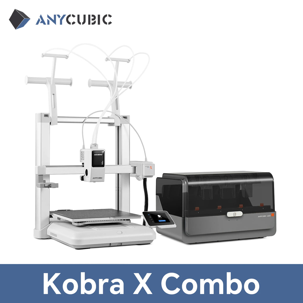 ANYCUBIC Kobra X 3D Printer 600mm/s Max Print Speed 2x Time&Materail Saving Built In 4Color Printing Automatic leveling Printer