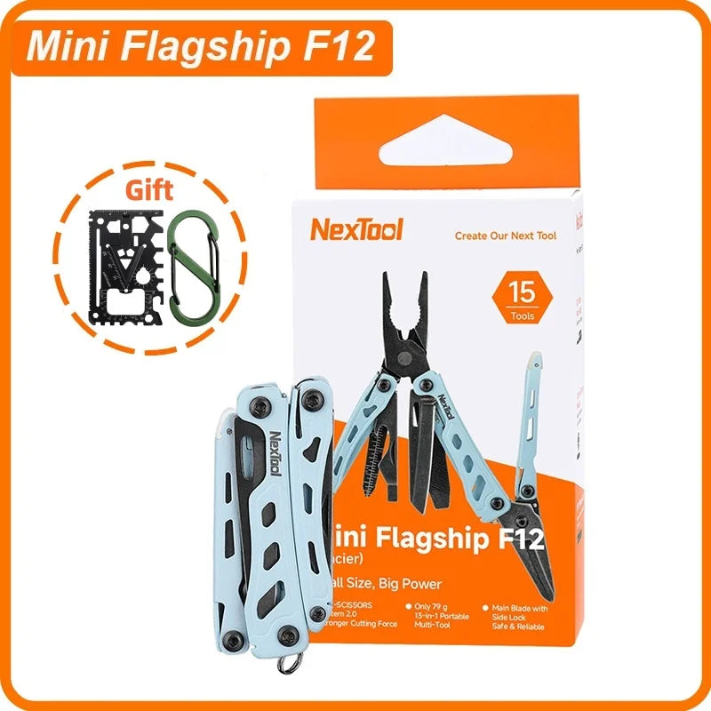 NexTool Mini Flagship F12 Multi Tool Pliers 13 In 1 Folding EDC Multitool Screwdriver File Ruler Outdoor Camping Tools